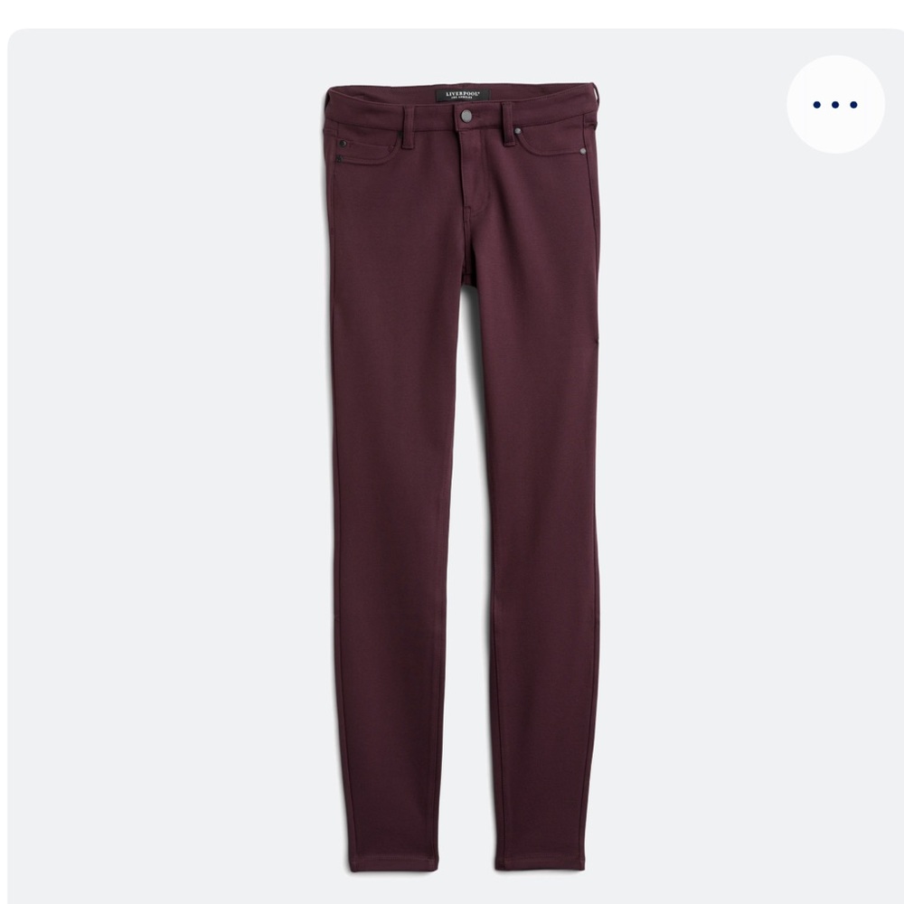 Liverpool Women's Skinny Pants in Deep Burgundy